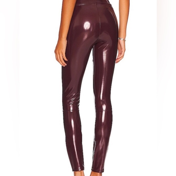 NWT Spanx Faux Leather Leggings Ruby - Picture 2 of 3